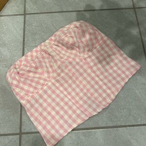 FREE PEOPLE PINK GINGHAM CORSET TOP